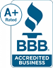 Better Business Bureau A+ Rating Accredited Business Logo